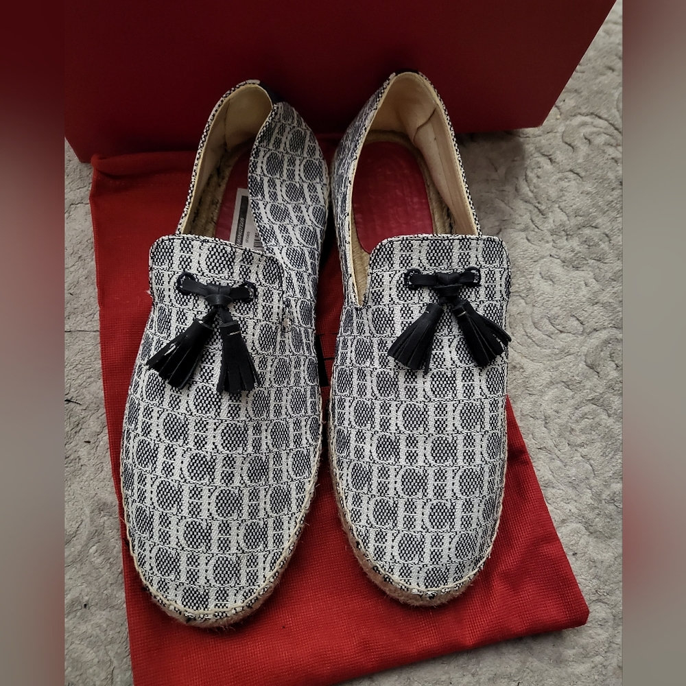 Carolina herrera logo print loafer shoes for men